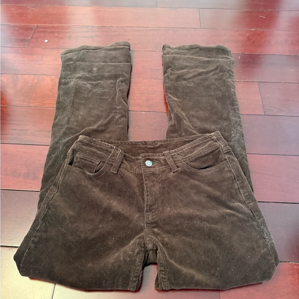 Women’s Corduroy Boot Cut Pants in Dark Brown